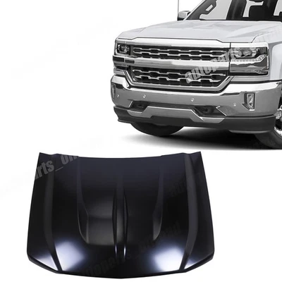 New Aftermarket Hood Panel For 2016-2018 Chevrolet Silverado 1500 Aluminium Foto 1 de 4