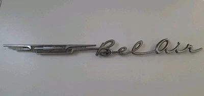 Chevrolet Bel Air 1962 emblema de escritura pieza GM # 4843777 de colección con insignia de metal Foto 1 de 4