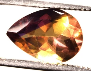 8.30 Cts. Natural Bi-Color Bolivia Ametrine Pear Shape Certified Gemstone - Foto 1 di 4