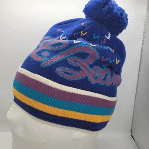 Neu L.L. Bean Multicolor Vintage Style Retro Beanie OS Pompom Rainbow Unisex - Bild 1 von 9