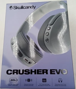 Casque supra-auriculaire sans fil Skullcandy Crusher Evo - Gris froid - Photo 1 sur 7