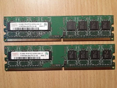 RAM Memory DDR2-533 (2x512Mb) PC2-4200 Hynix HYMP564U64CP8-C4 AB - Image 1 of 4