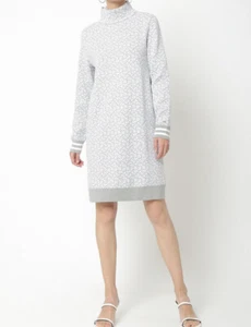 TOMMY HILFIGER $119 Women’s Gray Long Sleeve SWEATER Sheath Dress L - Picture 1 of 4