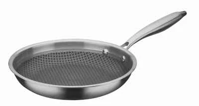 GSW Edelstahl Bratpfanne Induktion Tri-Ply Gastro Ø 24 cm Silber NEU - Bild 1 von 4