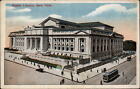 New York City New York Public Library Antique Car Mailed 1916 Vintage Postcard