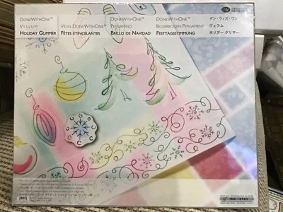 CREATIVE MEMORIES DONE WITH ONE VELLUM HOLIDAY GLIMMER  PRINTED  DIE CUTS  NIP - Image 1 of 2