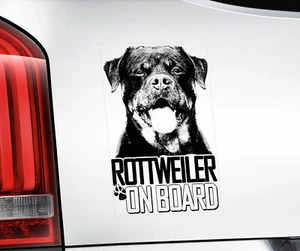 Pegatina de coche Rottweiler - perro a bordo parachoques ventana calcomanía letrero idea de regalo V06BLK - Imagen 1 de 1