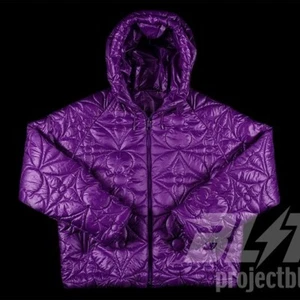 SS22 LOUIS VUITTON LVSE FLOWER QUILTED HOODED JACKET RIO VIOLET PURPLE Size 50 - Picture 1 of 4