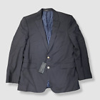$450 Ralph Lauren Men's Blue Classic-Fit Blazer Coat Suit Jacket Size 44L