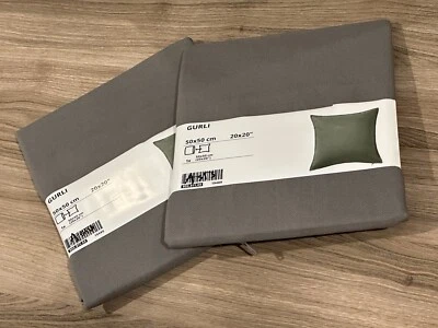Ikea GURLI Pillow cushion cover gray 20x20 " (2 Pack) 602.811.44 - NEW - Image 1 of 3