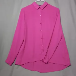 Blusa para mujer Jones New York Signature rosa acanalada espalda manga larga abotonada S - Imagen 1 de 12