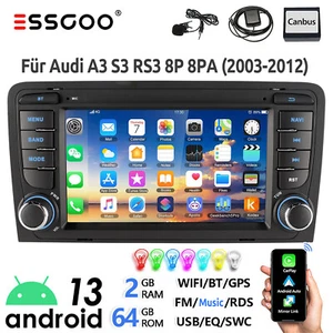 Für Audi A3 S3 RS3 2003-13 7" Apple Carplay Android13 Autoradio GPS WIFI RDS 64G - Bild 1 von 15