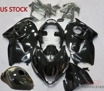 Fairing Kit + Tank Cover For Suzuki Hayabusa GSX1300R 1997-2007 02 03 Black Body - Image 1 of 4