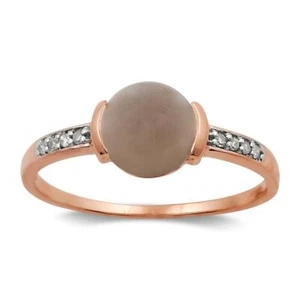 1.7ct Smoky Quartz Diamond Vintage look Round Ring 18k Rose Gold - Picture 1 of 4