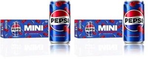 (20 Pack) Pepsi Wild Cherry Cola Soda Soft Drink, Mini Cans, 7.5 Fl Oz - Picture 1 of 6