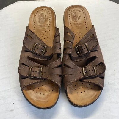Sandalias FLY FLOT Anatomic para mujer de cuero marrón con tiras talla 42, ITALIA Foto 1 de 4