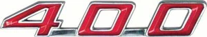1967 - 1969 PONTIAC FIREBIRD / TRANS AM TRUNK EMBLEM "400" USA MADE! GM #7728616 - Picture 1 of 2