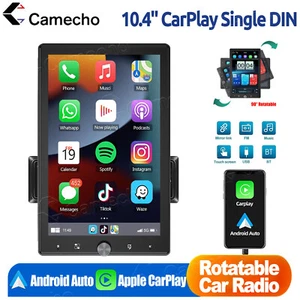 Radio estéreo para automóvil de 10,4" única 1 DIN Apple CarPlay Android Auto Bluetooth MP5 FM - Imagen 1 de 17