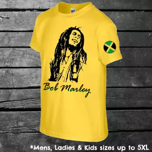 Bob Marley Reggae Jamaika T-Shirt Herren Damen Kinder - Bild 1 von 1