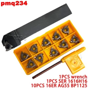 1PCS SER 1616H16 Portautensili filettato +10PCS 16ER AG55 inserti filettati in carburo - Foto 1 di 10