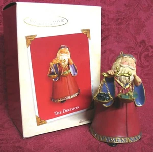 HALLMARK 2003 SANTA ORNAMENT~THE DECISION~NAUGHTY OR NICE - Picture 1 of 4