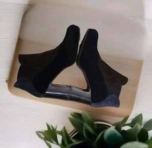 Chie Mihara Ankle Boots High Heel Gray Suede Womens US 8 EU 38 - Picture 1 of 9