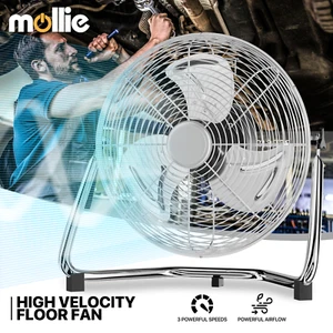 14" Portable 3 Speeds High Velocity Floor Fan Outdoor Indoor Adjustable Tilt Fan - Picture 1 of 14
