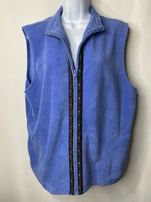 Susan Graver 女式羊毛背心 L 码 Cottagecore Cabincore 秋季舒适保暖 — 第 1/4 张图片