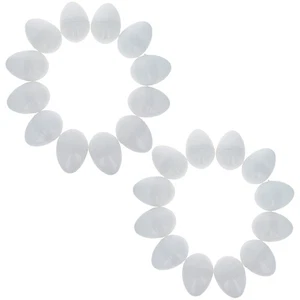 24er Set weiße Kunststoff Ostereier 2,25 cm - Bild 1 von 5