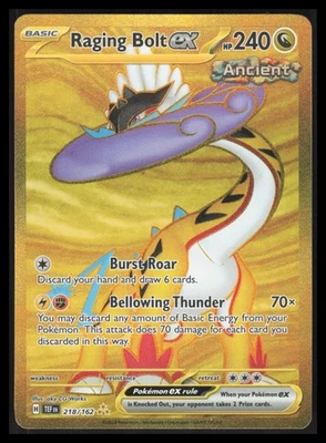 Raging Bolt ex Hyper Rare SV05: Temporal Forces 218/162 NM - Image 1 of 2