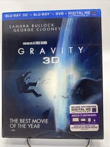 Gravity (Blu-ray 3D/Blu-ray/DVD, 2014) w/lenticular slipcover - Imagen 1 de 4