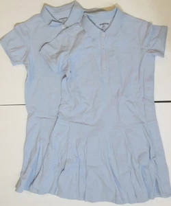 Lands End 2 blaue Schuluniform adaptive Kurzarm Netz Polokleider Mädchen 8 - Bild 1 von 10
