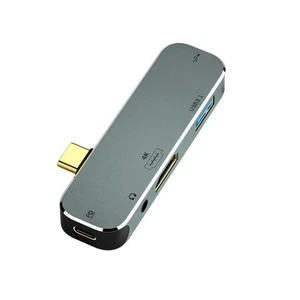 PC Computer Typ-C Verlängerungshub 5 in 1 3,55 mm Buchse PD100W USB3.0/USB39294 - Afbeelding 1 van 5