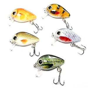 Trout Perch Lure Pack (5 lures) 30mm 1.8g #10 Treble Floating Shallow Wobbler s5 - Picture 1 of 5