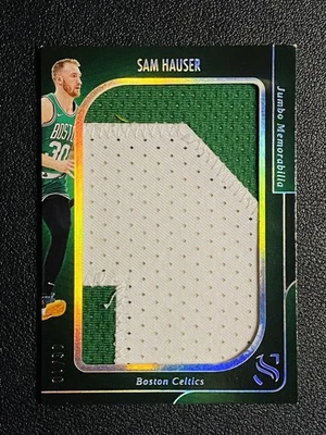 2024-25 Panini Silhouette Sam Hauser Jumbo Memorabilia Gold Game Used Patch /10 - Image 1 of 2