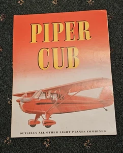 1940 Piper Cub Airplane Aircraft Vintage Original Sales Brochure Catalog # - Picture 1 of 3