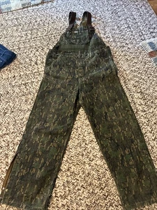Vintage Carhartt Bib Overalls 36/30 Camouflaged Camo - Picture 1 of 12