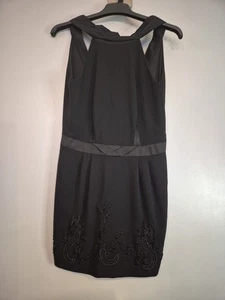 Karen Millen Tailored Beaded Cocktail Evening Mini Dress UK 14 BNWT RRP £180 - Picture 1 of 8