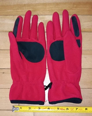 Guantes de vellón Lands End ThermaCheck talla grande rojo y negro agarre de invierno usados en excelente estado Foto 1 de 4