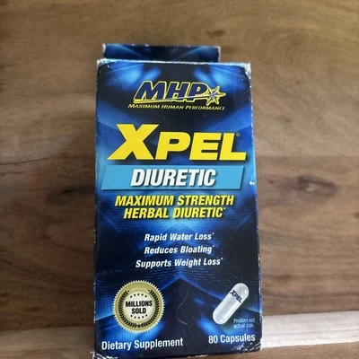 Comprimidos de água diurética MHP Xpel força máxima, suporte para perda de peso 80 cápsulas - Imagem 1 de 4