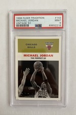 1998 Fleer Tradition Vintage 1961 #142 Michael Jordan Chicago Bulls PSA 9 Mint