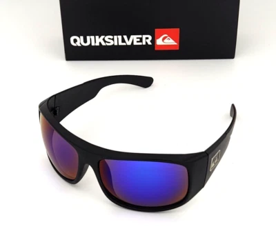 Gafas de sol Quicksilver grandes deportivas envolventes con protección marco negro lentes espejadas azules Foto 1 de 4