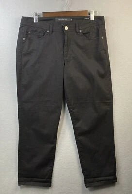 Calvin Klein Jeans Skinny Crop Pants Women's  Size 12 Black Cotton Blend New NT - Image 1 of 4