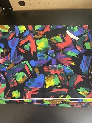 Tela sedosa tropical abstracta - multicolor - 2 yardas (A3) Foto 1 de 3