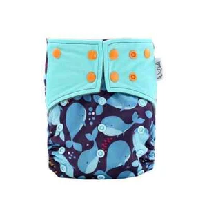 Whales Design Bamboo Charcoal Cloth Nappy - Picture 1 of 6