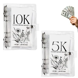 2pcs 12 Month Envelopes Money Saving Challenge Binder 5K/10K Budget Binder Wi... - Picture 1 of 7