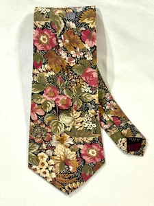 Vintage Structure Men's Neck Tie 100% Cotton Floral Pattern Very Pretty - Picture 1 of 2