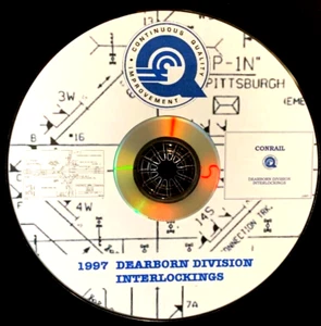 Conrail 1997 Dearborn Division Interlocking Track Chart PDF Pages on DVD - Picture 1 of 11