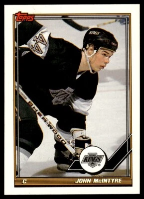 1991 Topps #37 John McIntyre - Los Angeles Kings - Image 1 of 2