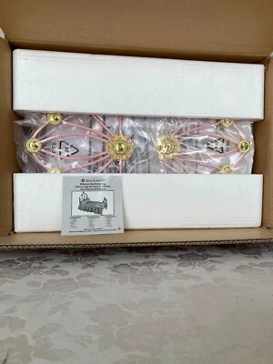 American Girl Rebecca's Bed and Bedding, pink bed frame, NIB - Image 1 of 3
